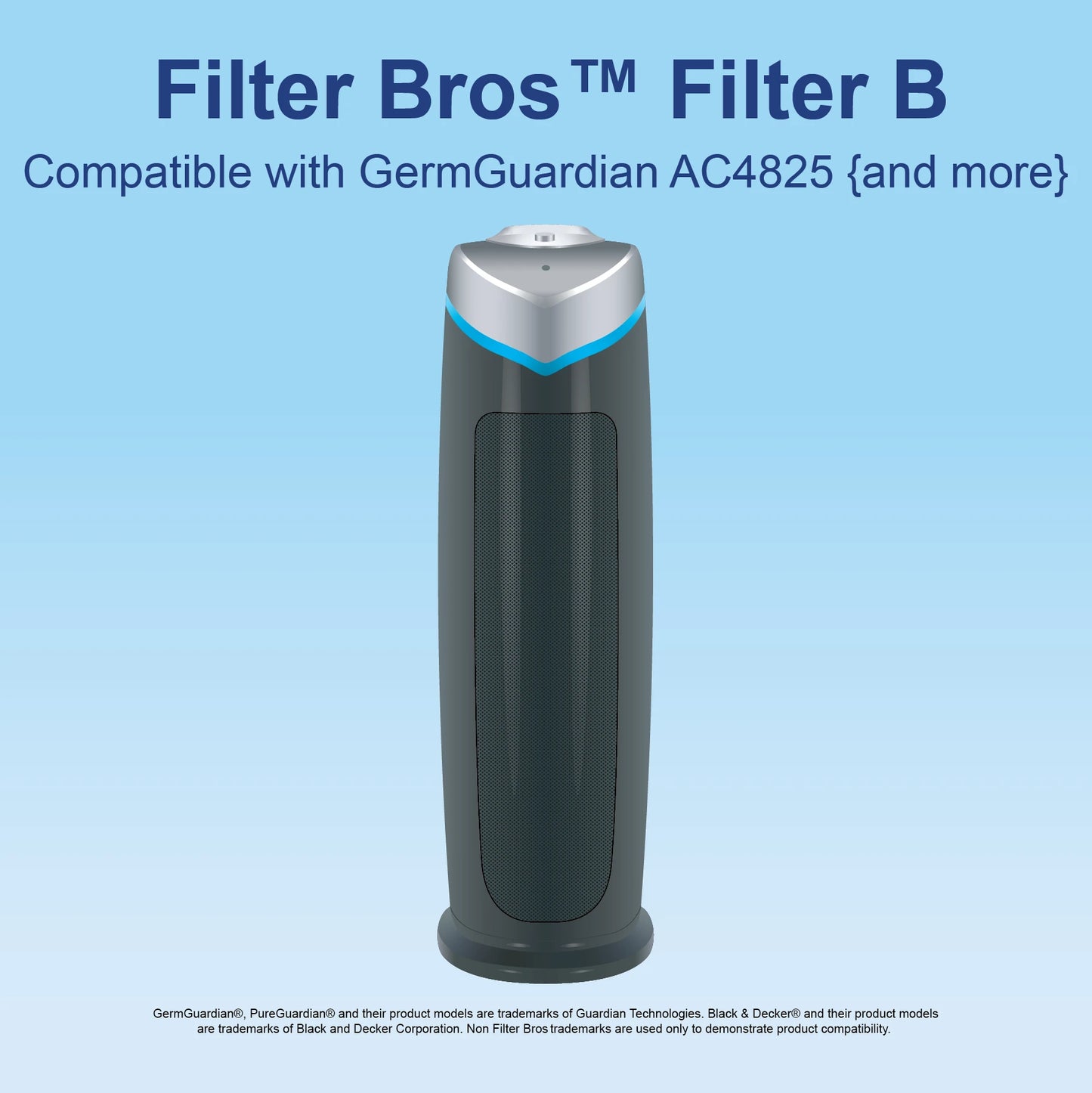 FLT4825 2-PACK Fits GERMGUARDIAN Filter B AC4825, AC4300 HEPA