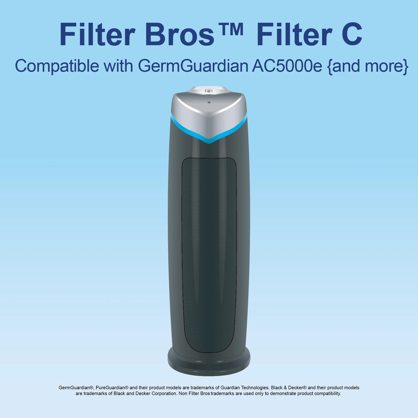 FLT28CB4 Fits GERMGUARDIAN Filter C Carbon Replacement 4 Pack Pre-Filter