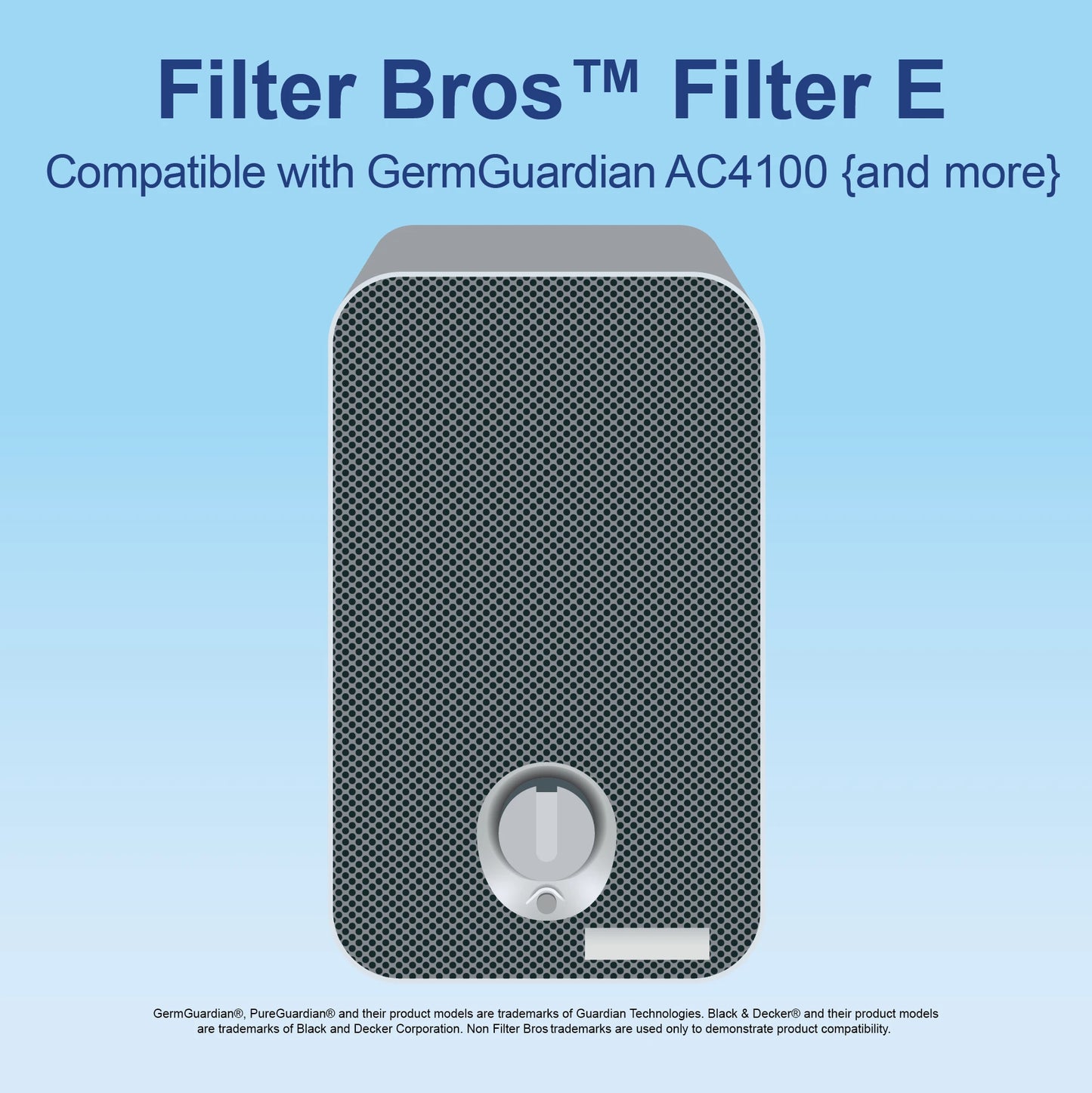 FLT4100 2-PACK Fits GERMGUARDIAN Filter E AC4100, AC4150P HEPA