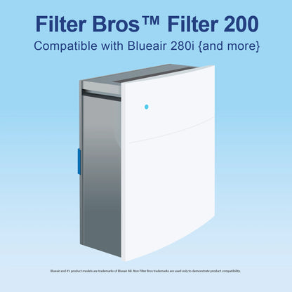 BA200 Fits BLUEAIR Classic 200 Series 203, 205, HEPA Filter