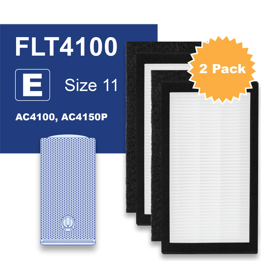 FLT4100 2-PACK Fits GERMGUARDIAN Filter E AC4100, AC4150P HEPA