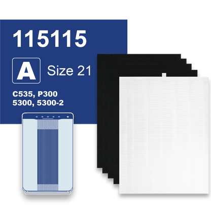 115115 Filter A Fits WINIX C535, 5300-2, P300, 5300 HEPA Size 21