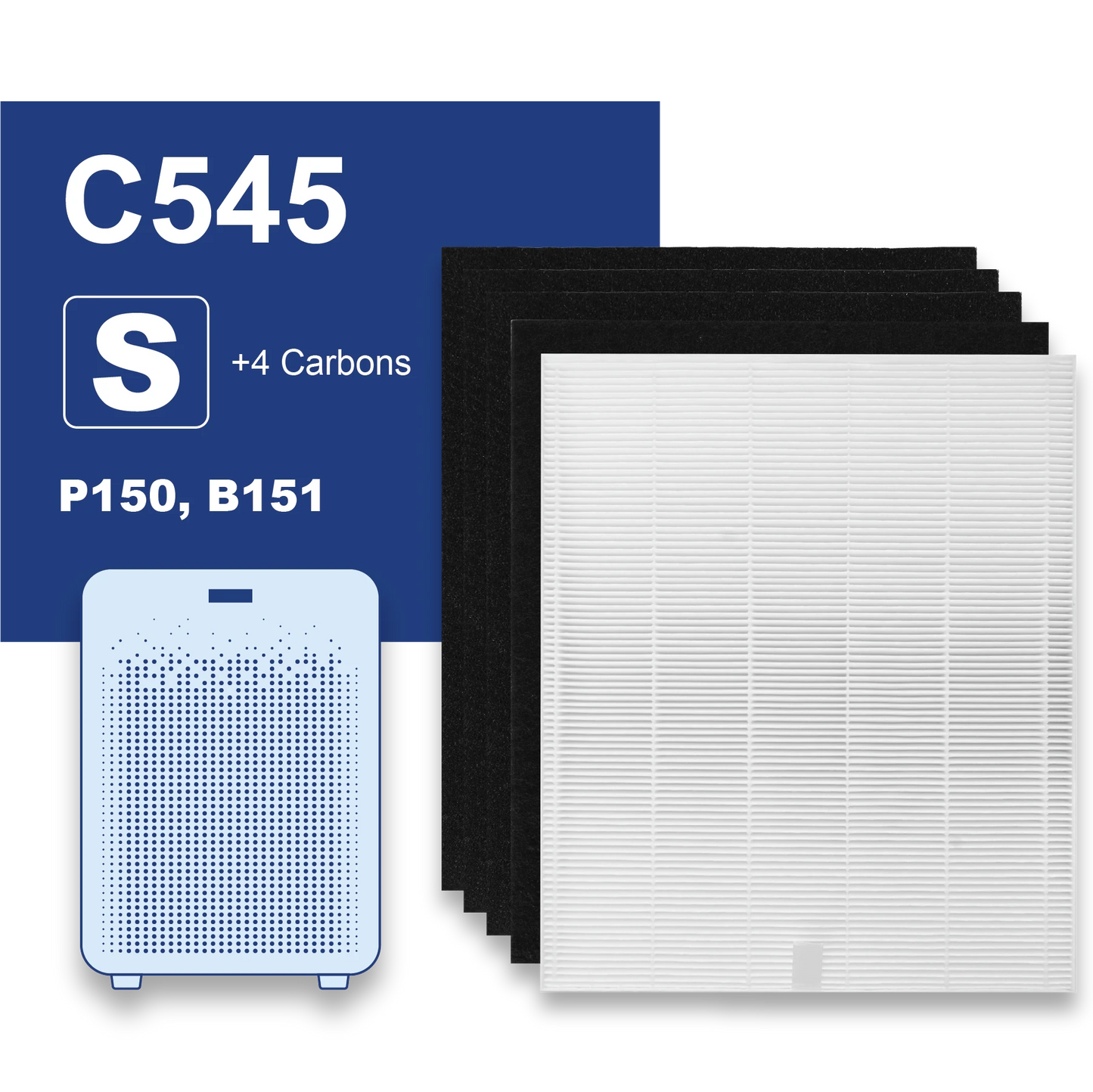 C545 Fits WINIX Filter S Plasmawave Series C545, P150, B151 HEPA Filter