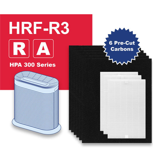 HRF-R3 Fits HONEYWELL HPA300 Series HEPA 3R + 6 Carbon Pack