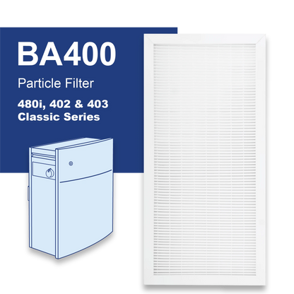 BA400 Fits BLUEAIR Classic 400 Series 480i, 402, 403, HEPA Filter