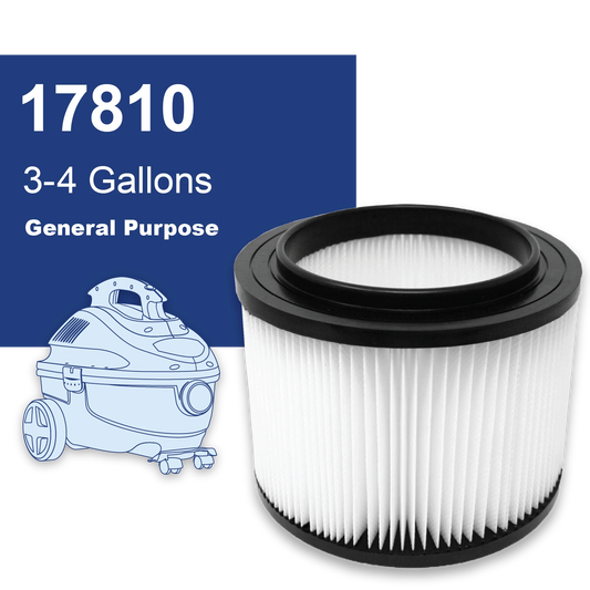 17810 Fits CRAFTSMAN 3-4 Gallon Shop Vacs Filter