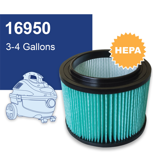 16950 Fits CRAFTSMAN 3-4 Gallon Shop Vacs HEPA Filter