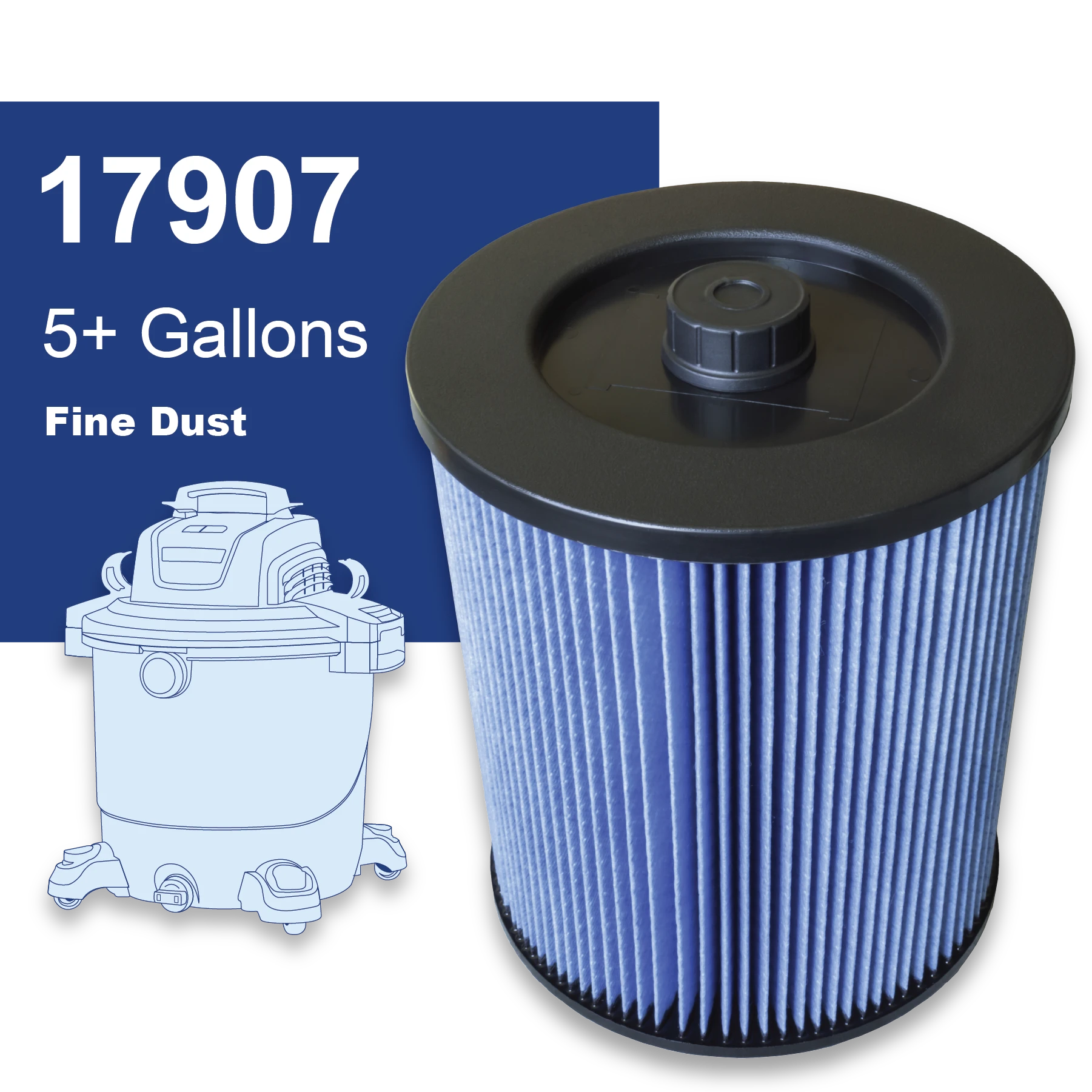MisterVac Filtro Di Ricambio Per Aspirapolvere Thomas Power Pack 1616 E 1620 - Cartuccia Filtro Sostitutiva
