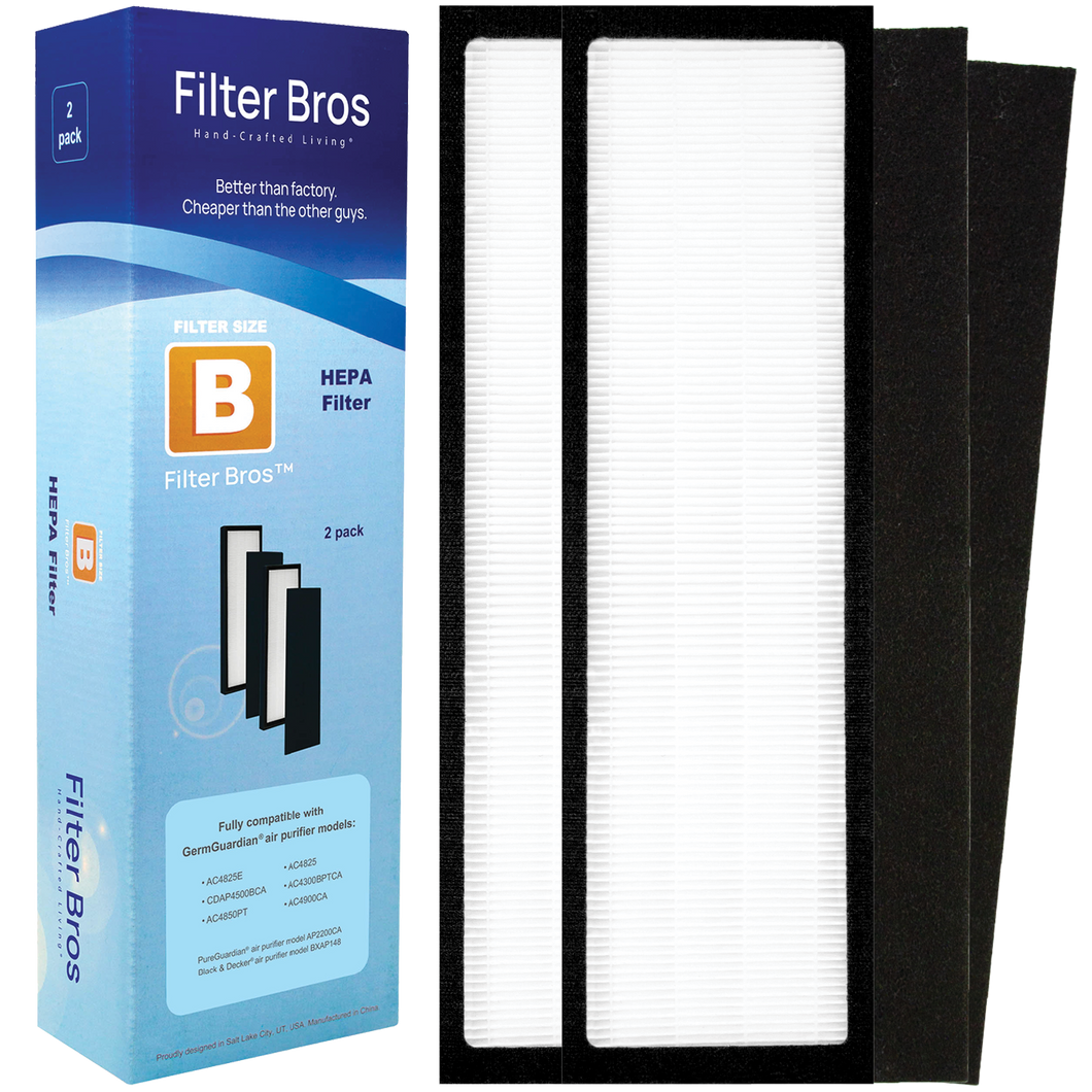 Filter Bros HEPA Filter B Replacement Compatible With GermGuardian