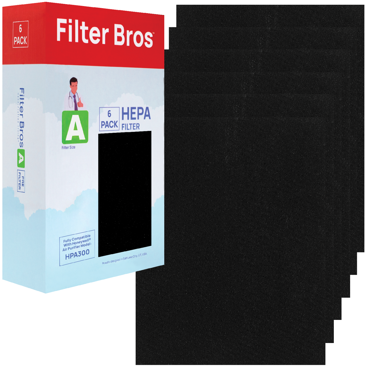 Filter Bros HRF R3 HRF A300 Compatible With Honeywell Air Purifier