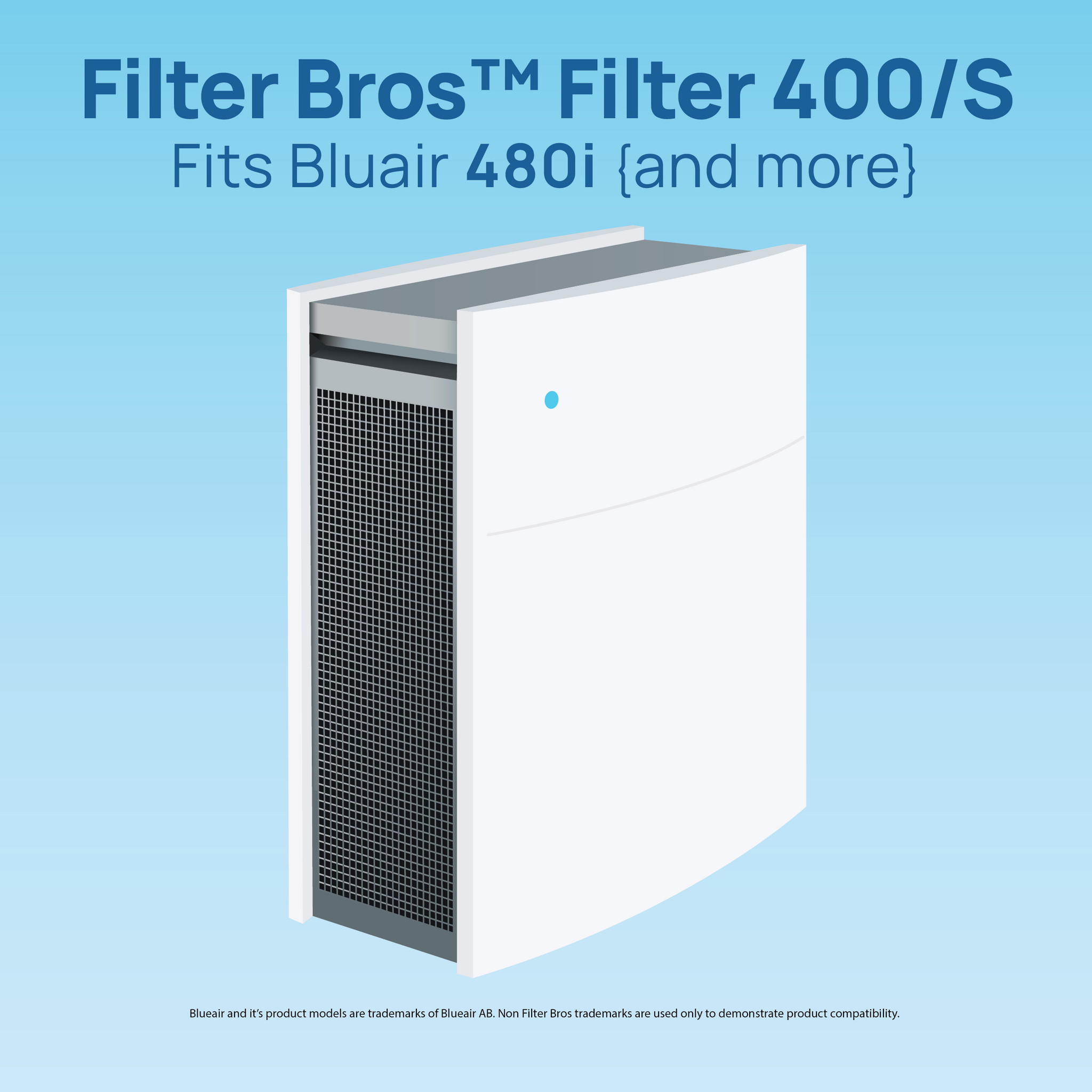 Filter Bros BA 400S Compatible With BLUEAIR 400 Dual Protection