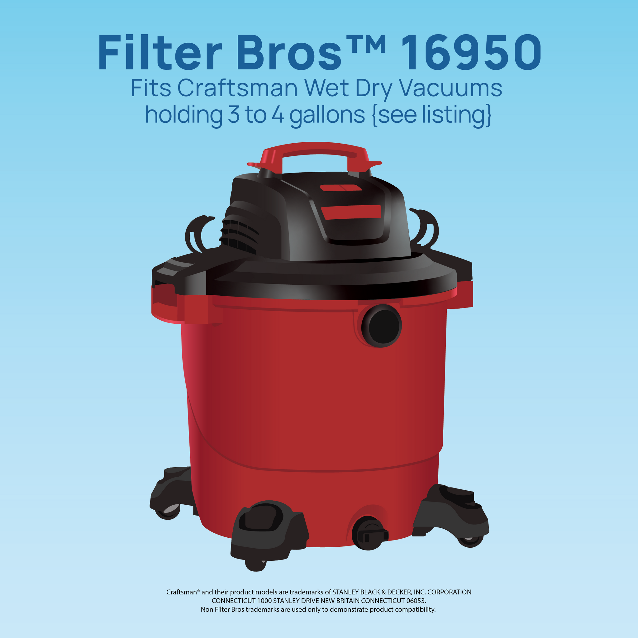 Filter Bros 16950 Compatible With Craftsman Replacement Filter
