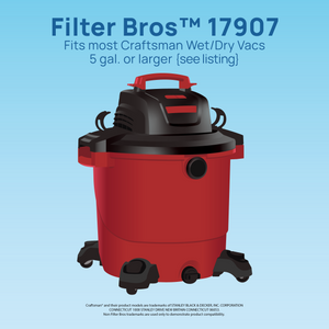 Filter Bros 17907 Compatible with Craftsman Shop Vacuum